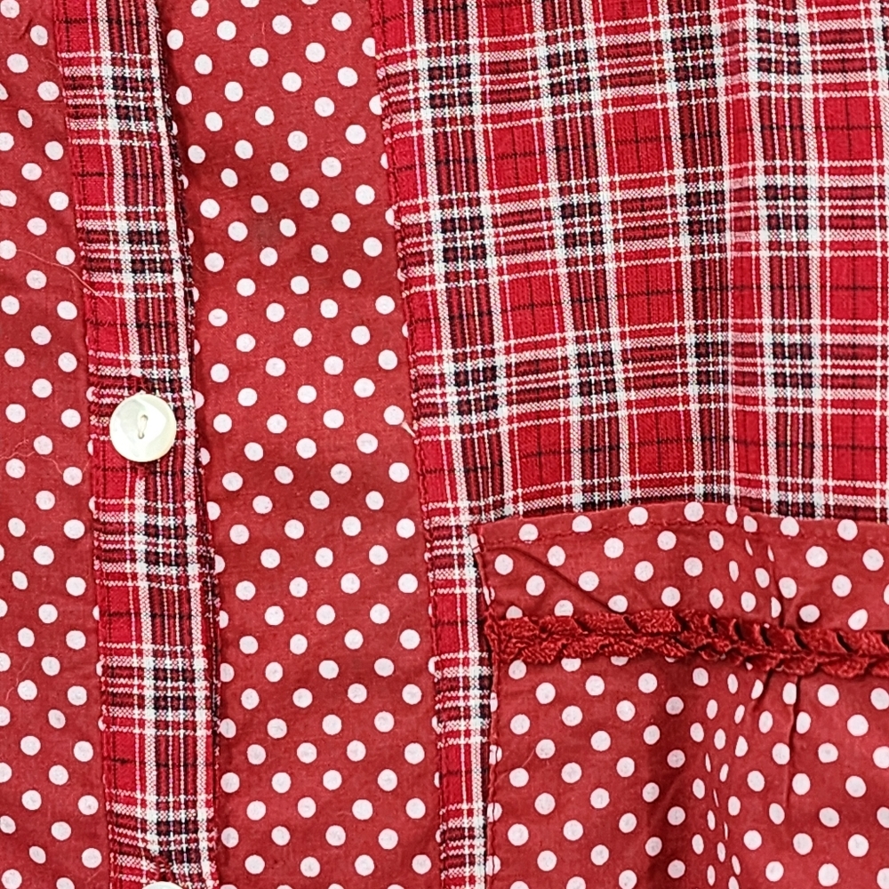 April Cornell Women's Vintage 100% Cotton Mixed Print Button Down Shirt - L - Picture 5 of 8